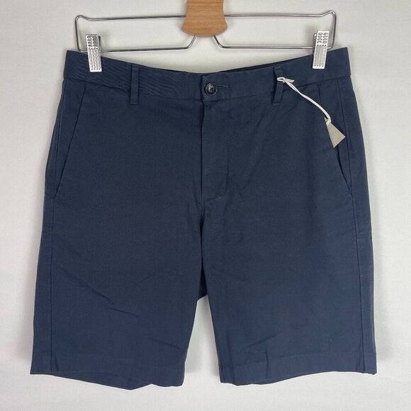 Everalne Men The 9" Slim Fit Performance Cotton Chino Short Navy Blue 31 - Picture 1 of 4